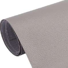COURO ADESIVO REPARO CINZA RANHURA 20CMX30CM